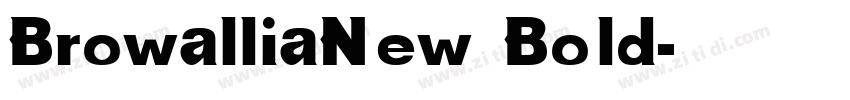 BrowalliaNew Bold字体转换